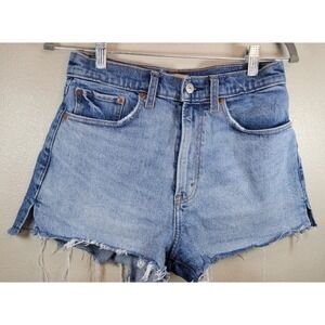Abercrombie & Fitch The Mom Short High Rise Curve Love Denim Shorts 27
